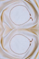 925 Pure Silver Adjustable Anklet with Oval Links