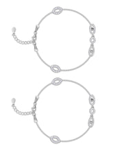 TWILIGHT SHIMMER SILVER ANKLETS
