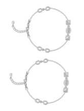 ELYSIAN BLINK SILVER ANKLETS