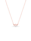 925 Sterling Silver Heart & Crown Pendant Necklace with Swarovski Wings