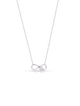 925 Sterling Silver Infinity & Heart Pendant Necklace