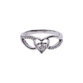 Heart Sparkle Silver Ring