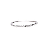 Twist Silver Bracelet with Premium Diamonds – 925 Pure Silver