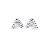Triangle-Shaped Earrings with Premium Diamonds