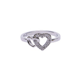 Pure Silver Double Heart Ring