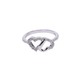 Intertwined Heart Sparkle Ring