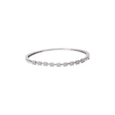 Silver Bracelet with Premium Diamonds