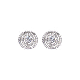 Sparkling Premium Diamond Spiral Stud Earrings