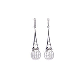 Elegant Long Drop Earrings with Premium Diamonds