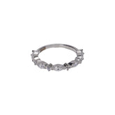 Handcrafted Silver Zircon Eternity Ring