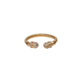 Elegant Gold Wrap Zircon Ring