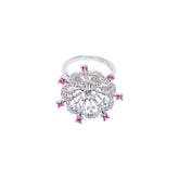 Floral Bliss Ring - 925 Pure Silver