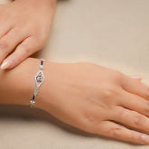 Square and Bee Design Premium Diamond Bracelet