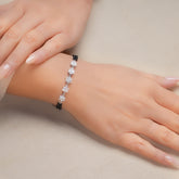 Elegant Mangalsutra Bracelet - 925 Pure Silver with Premium Diamonds