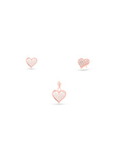 Lune Heart 925 Silver Pendant Set