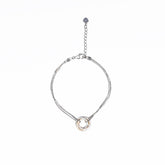 Elegant Triple-Tone Diamond Bracelet