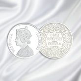 1872 One Rupee Queen Victoria Silver Coin Replica – 999 Pure Silver, 10 Gram