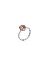 Solitaire Ring with Peach Premium Stone