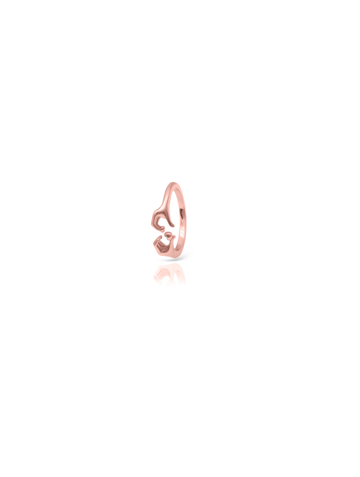 Liora 925 Silver Open Heart Ring
