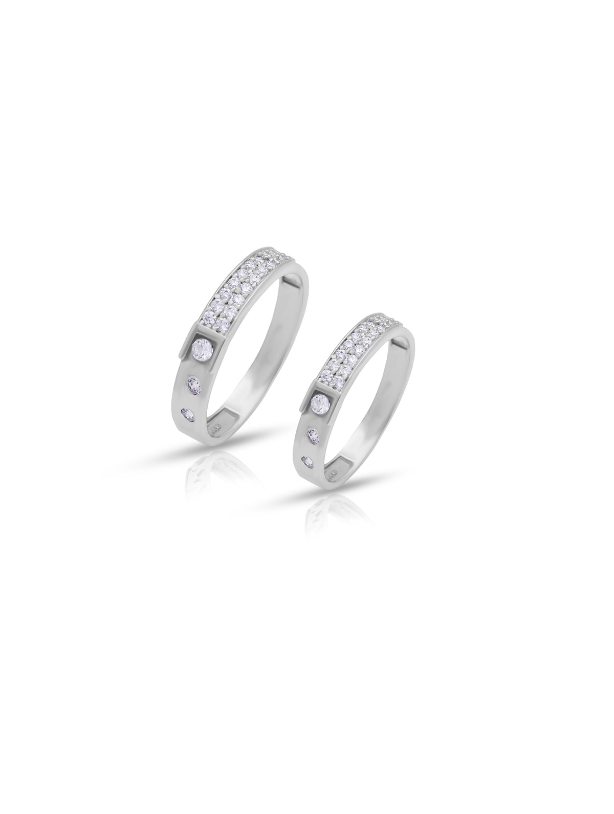 ETERNAL SILVER COUPLE RINGS