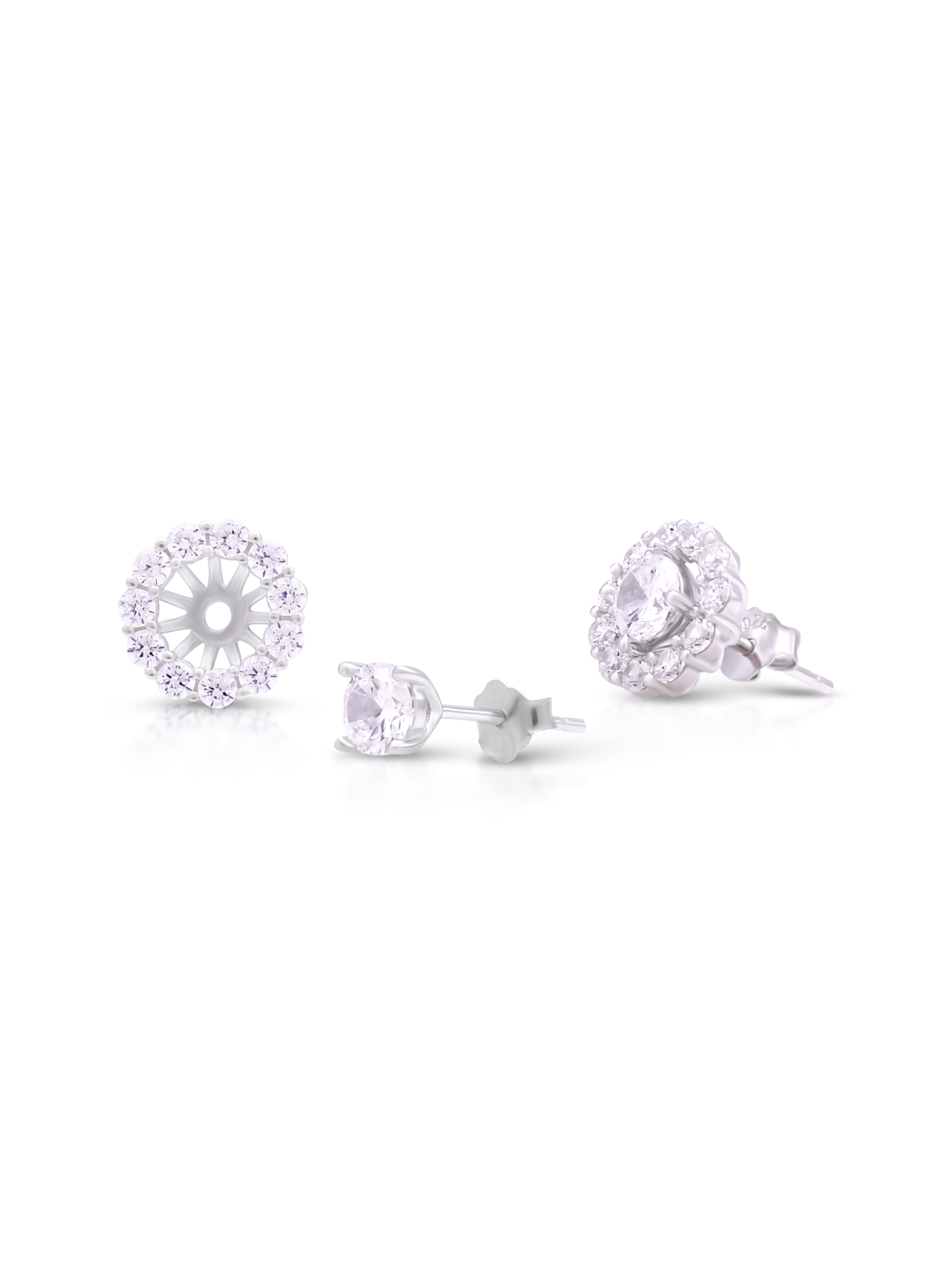 Solara 925 Silver Solitaire Earrings