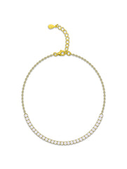 Gold Tennis Bracelet with Swarovski Zircon – Adjustable Fit