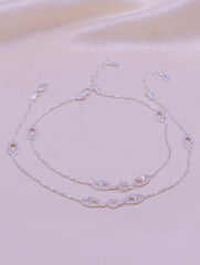 TWILIGHT SHIMMER SILVER ANKLETS
