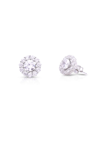 Solara 925 Silver Solitaire Earrings