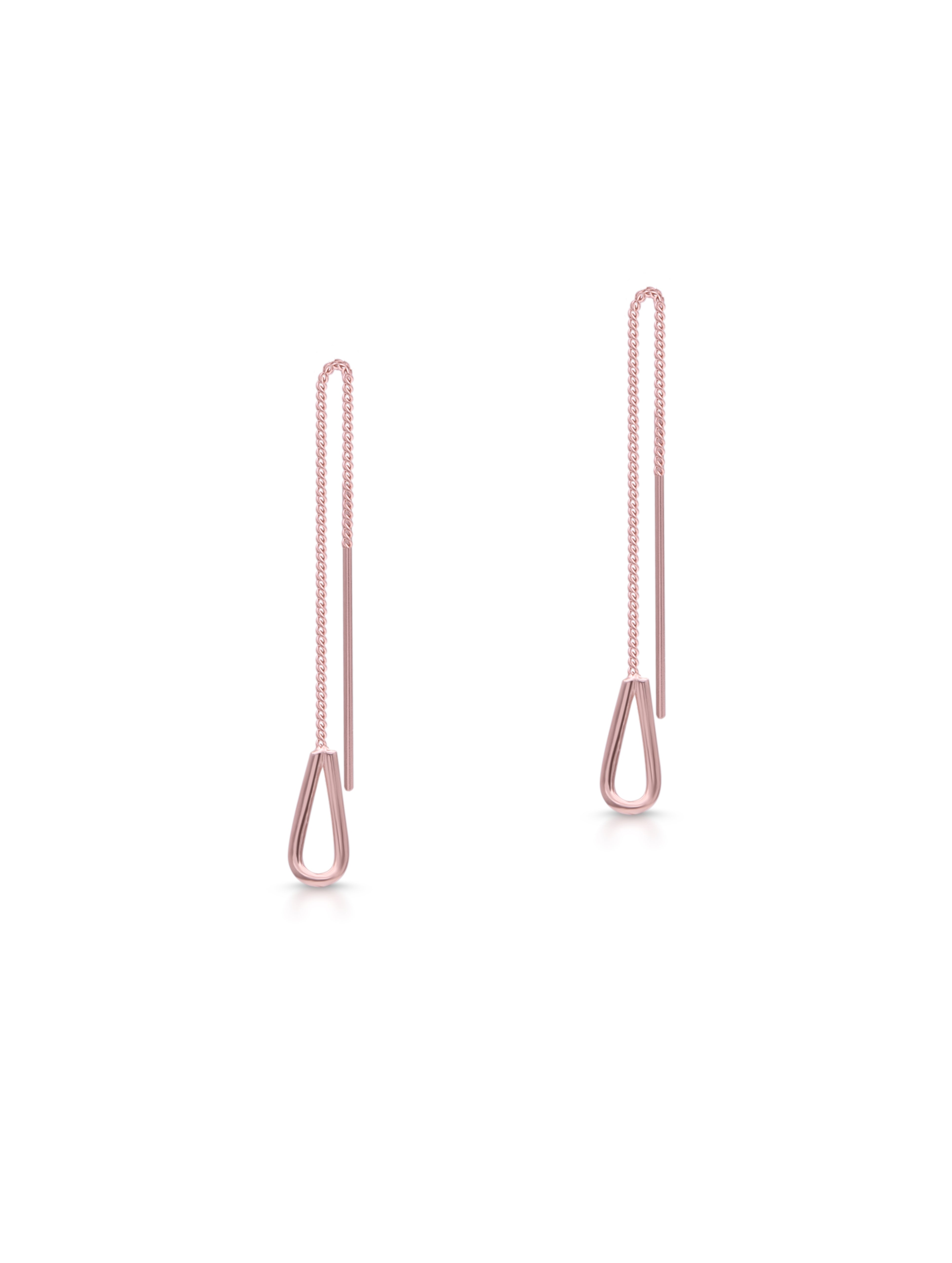 Noor 925 Silver Thread Earrings
