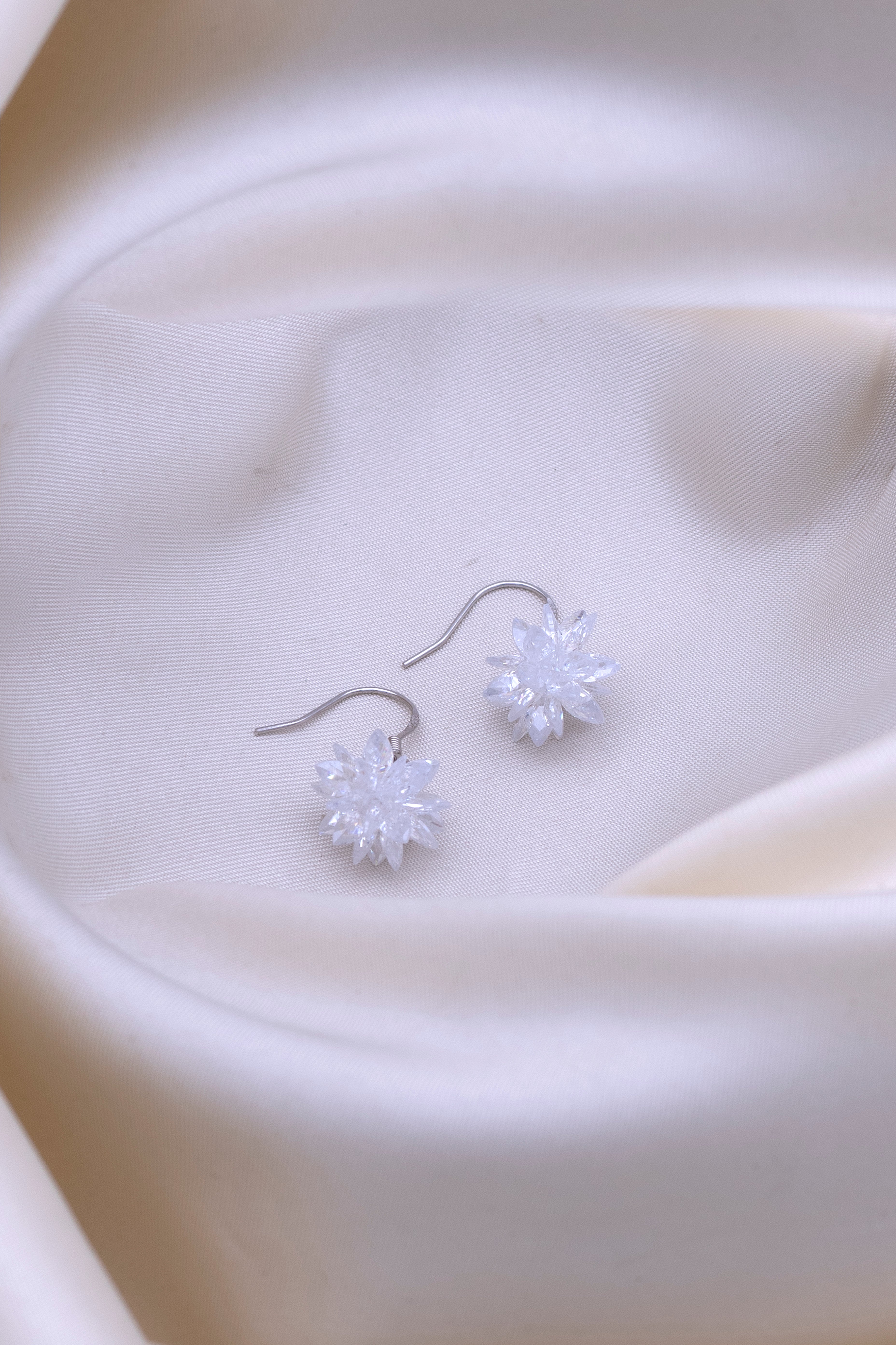 White Crystal Earrings