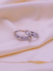 TWIN GLEAM SILVER COUPLE RINGS
