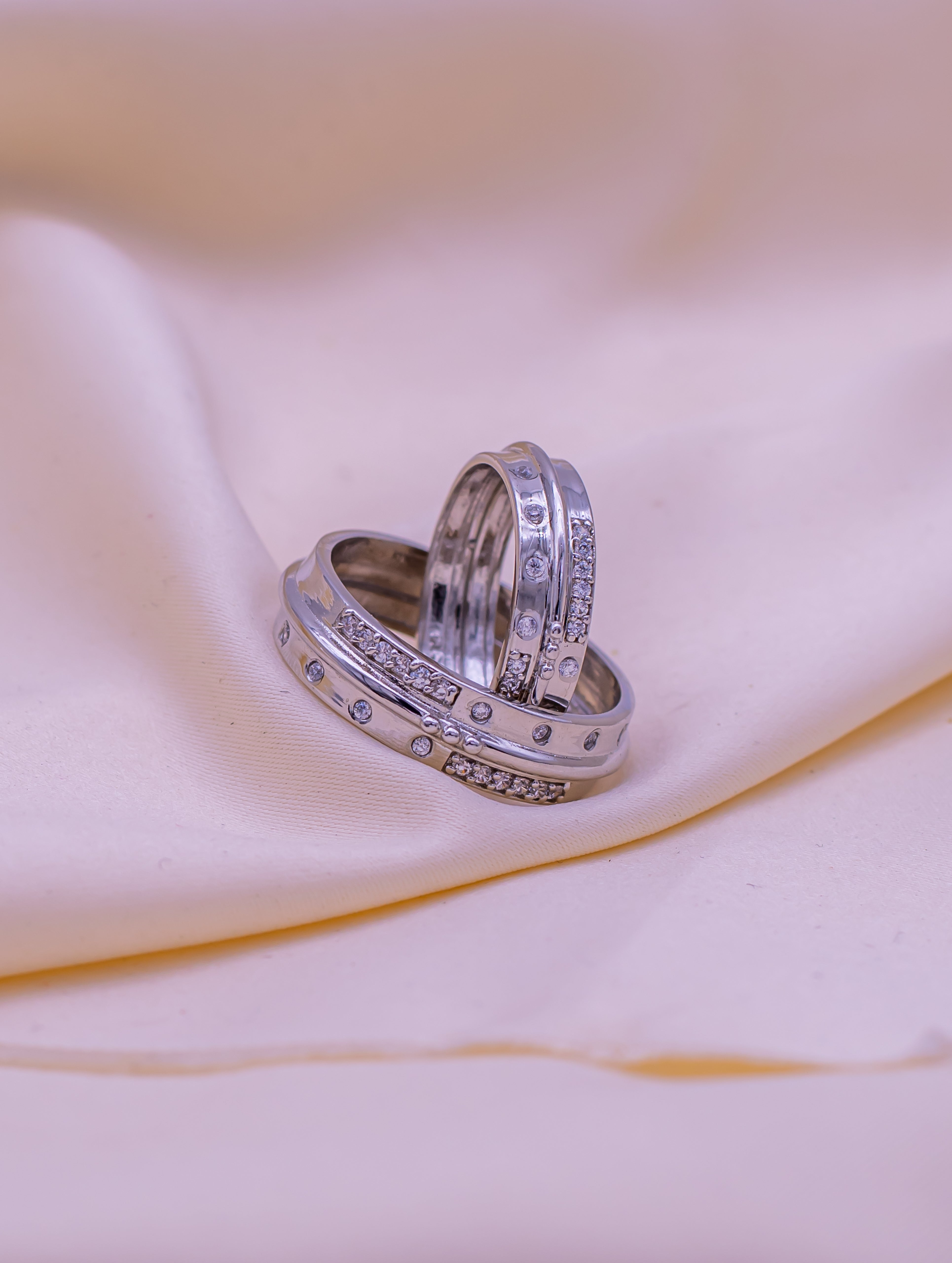 CELESTIAL SILVER COUPLE RINGS