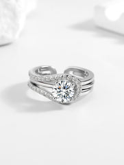Lune 925 Silver Dual Band Ring