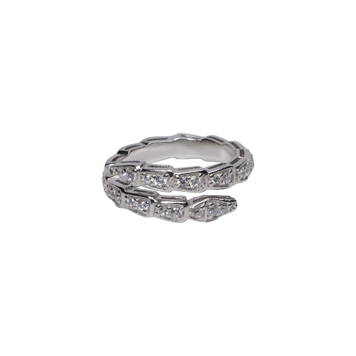 Silver Elegance Dual Zircon Ring