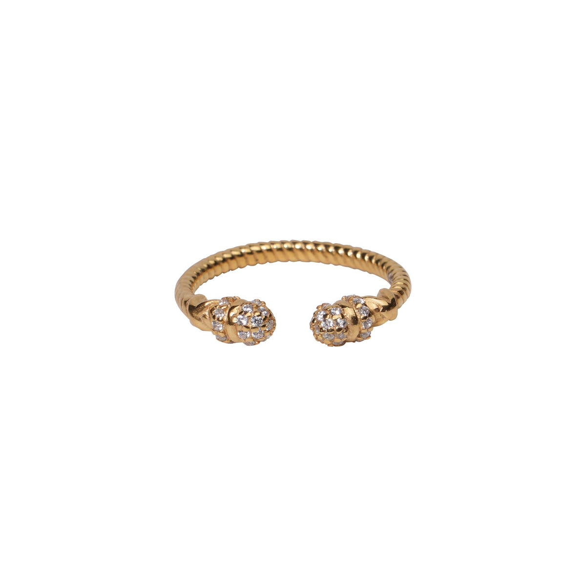 Elegant Gold Wrap Zircon Ring
