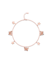 Celestial Silver Flutter Anklet