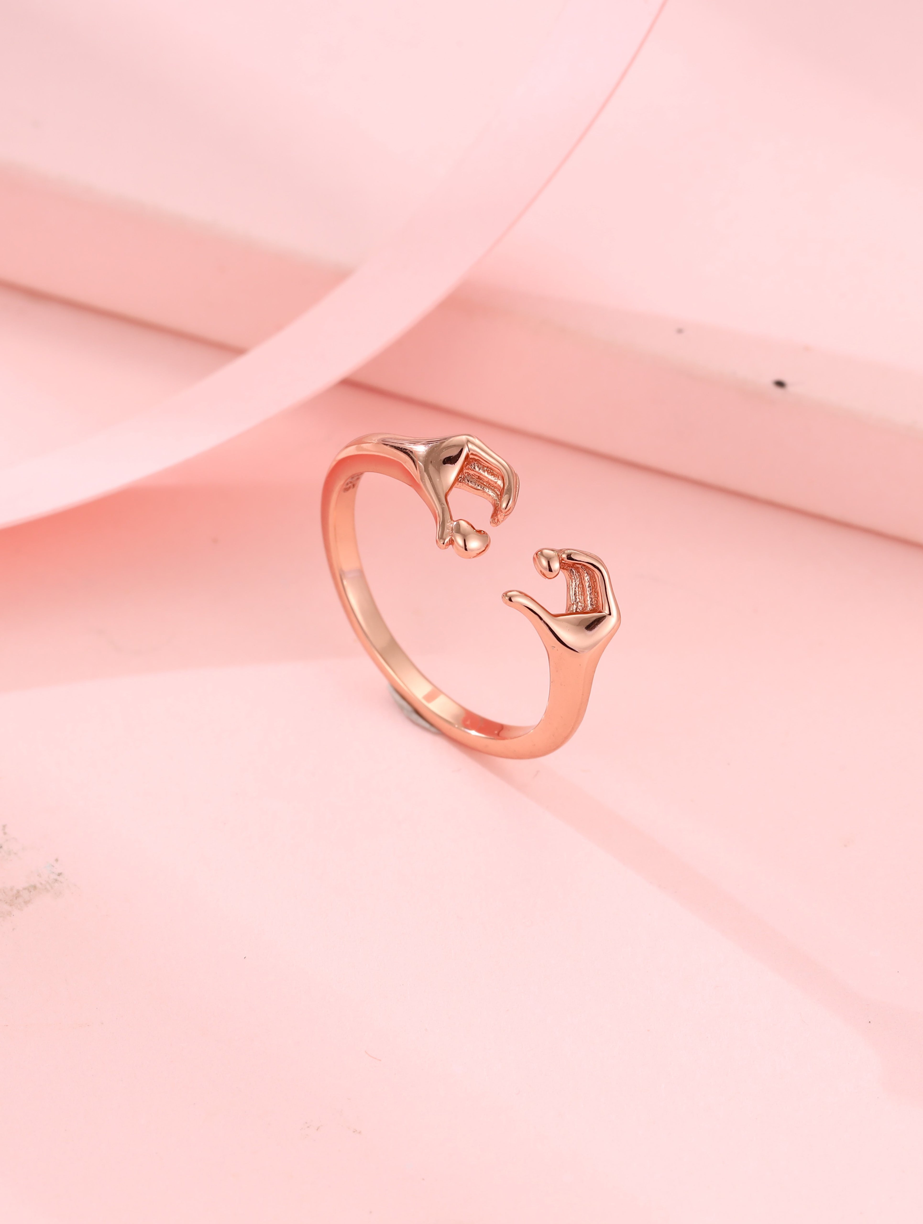 Liora 925 Silver Open Heart Ring