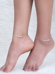 TWILIGHT SHIMMER SILVER ANKLETS