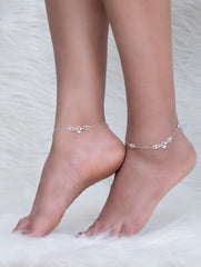 ZIRITHA SILVER ANKLETS