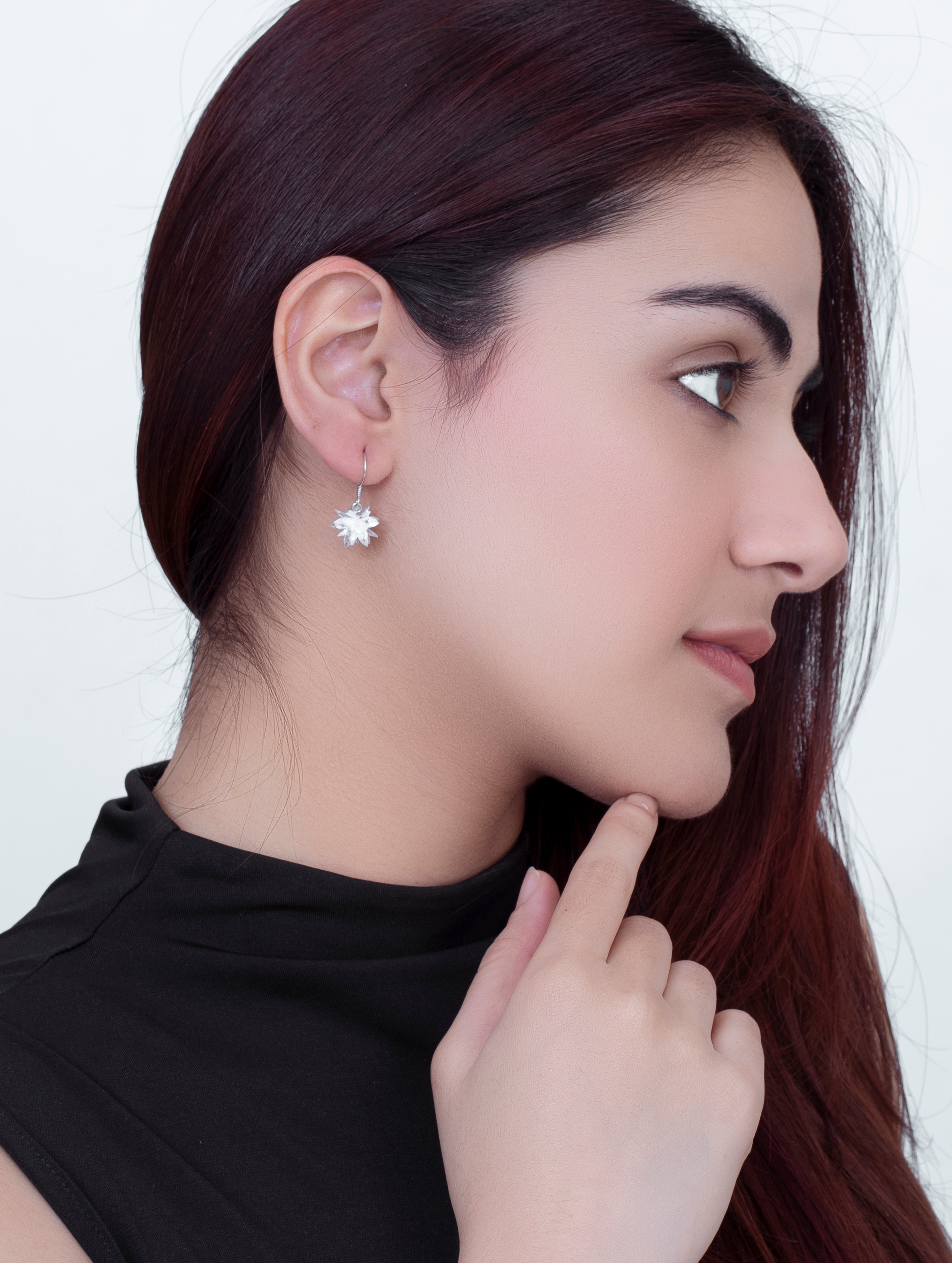 White Crystal Earrings
