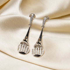 Elegant Long Drop Earrings with Premium Diamonds