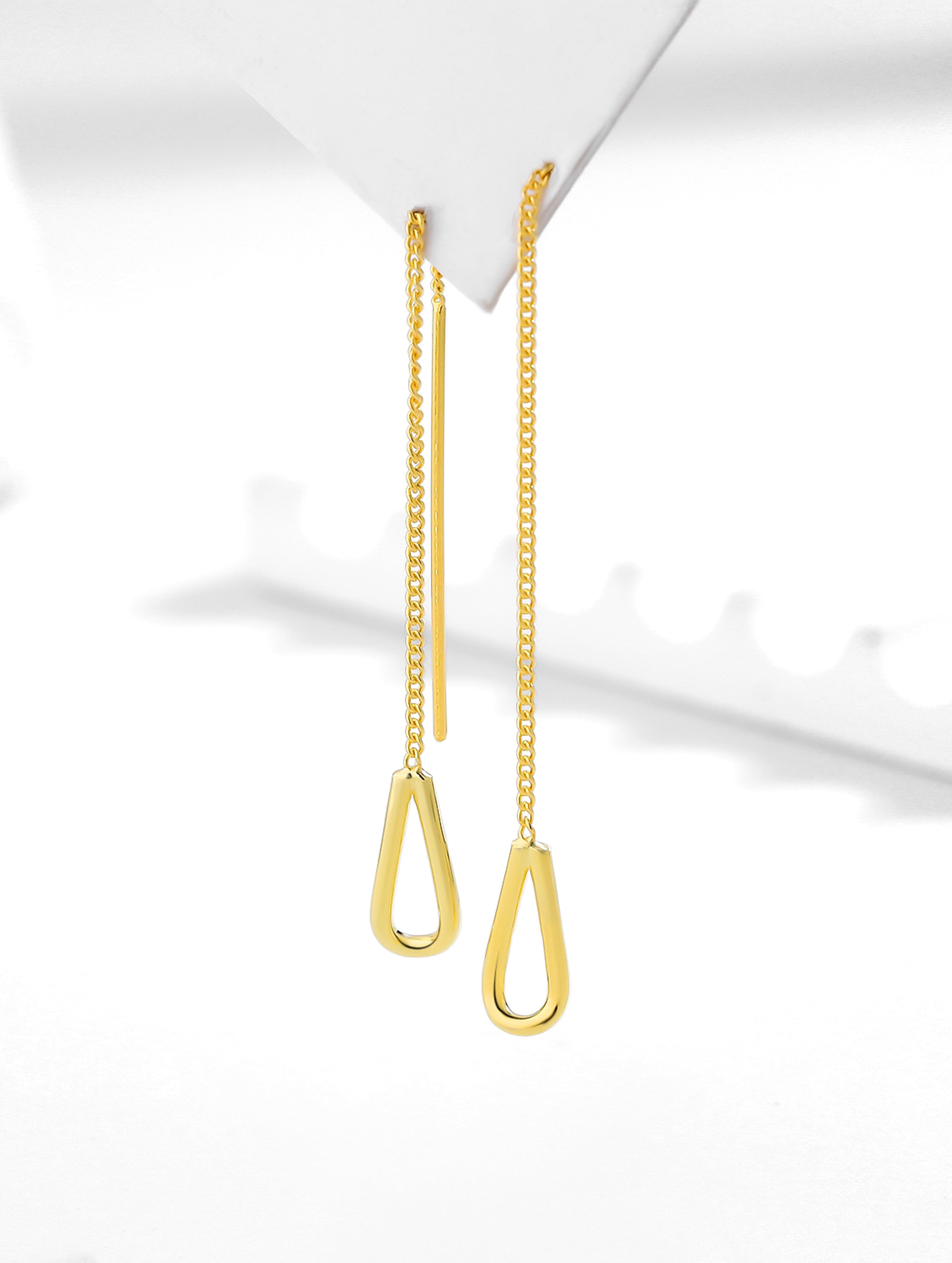 Noor 925 Silver Thread Earrings