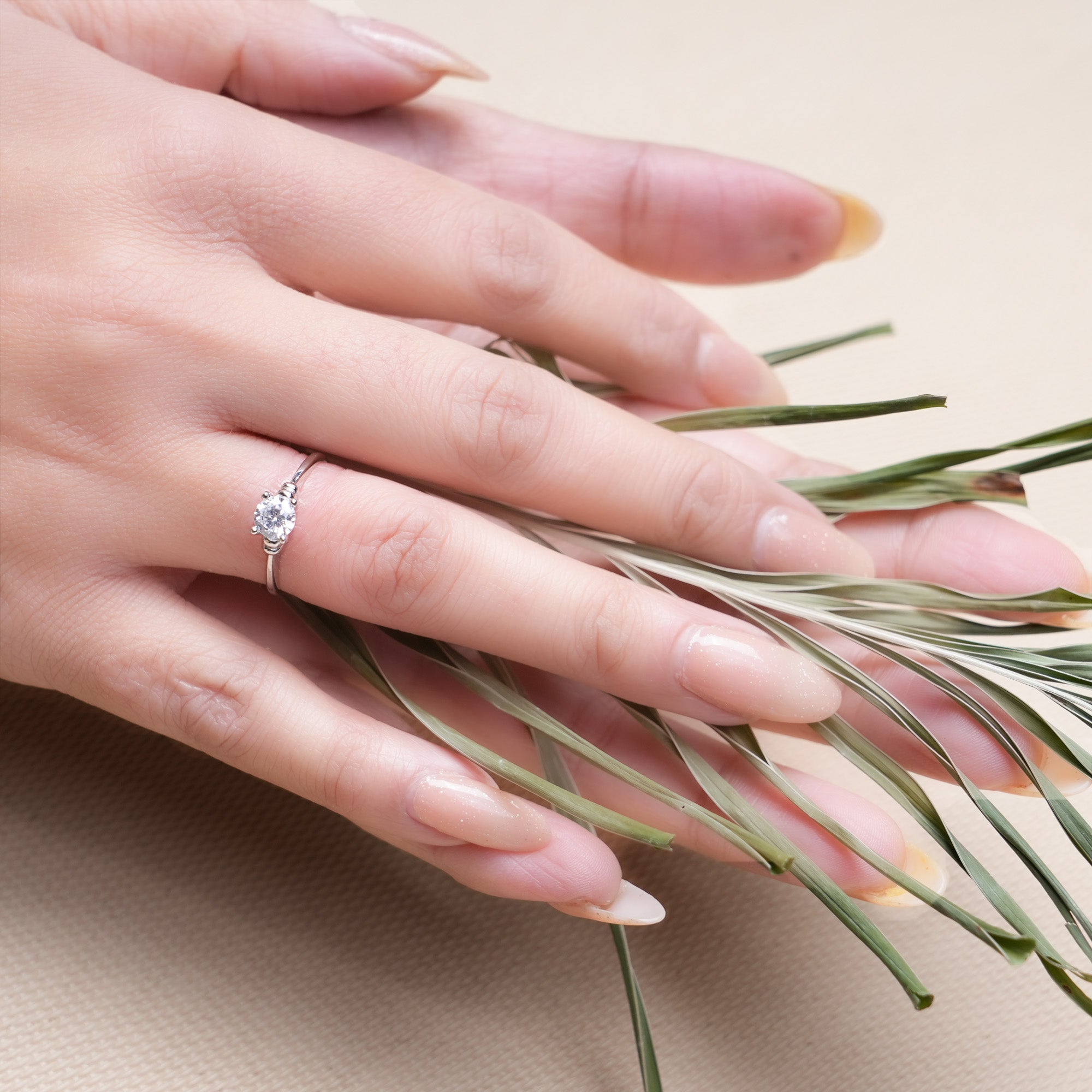 Handmade 925 Pure Silver Solitaire Ring