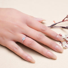 Handmade 925 Pure Silver Solitaire Ring