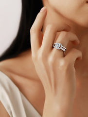 Lune 925 Silver Dual Band Ring
