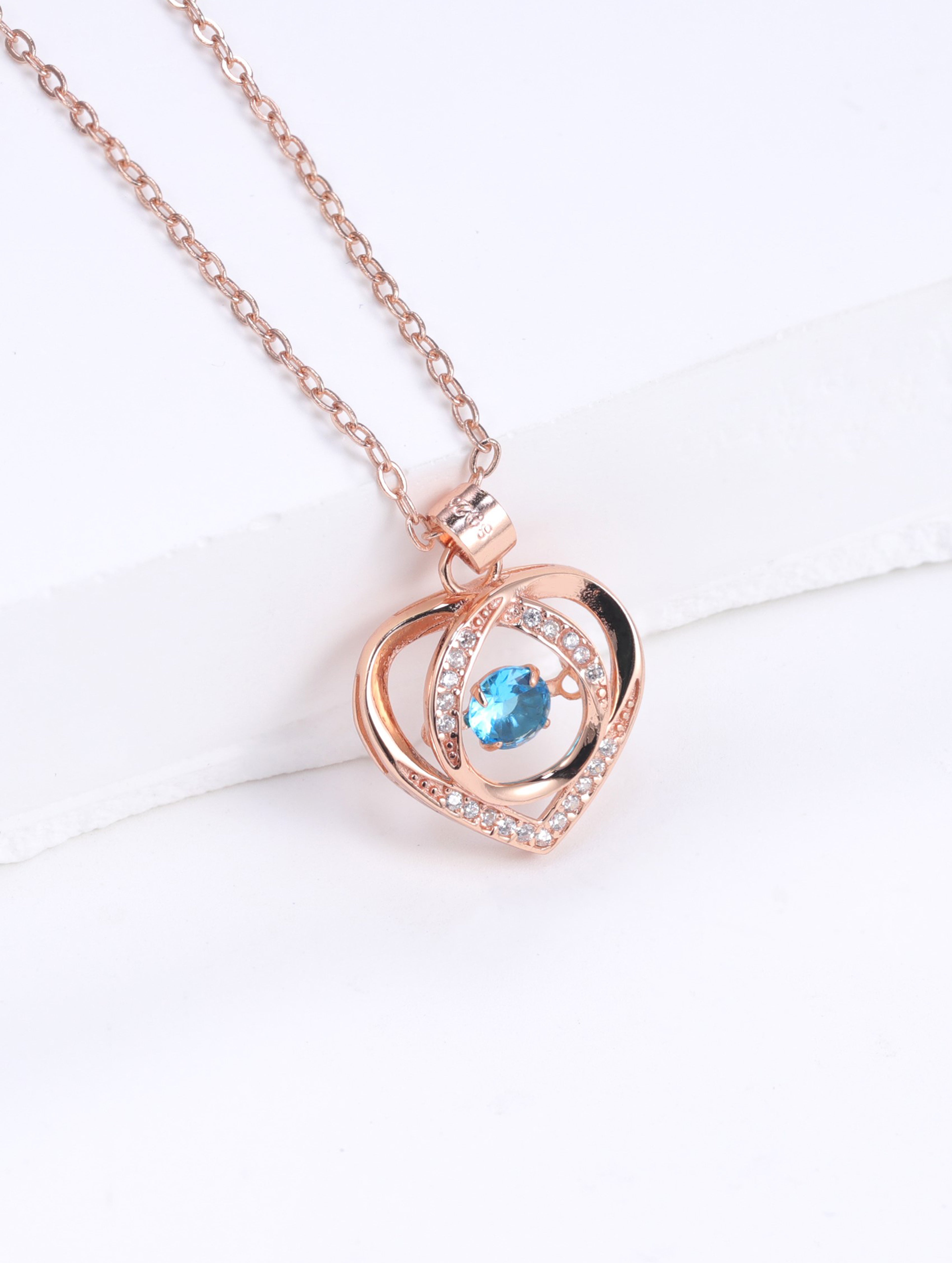 Azure Heart 925 Silver Chain
