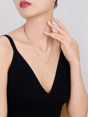 Serene Layers 925 Silver Pearl Chain