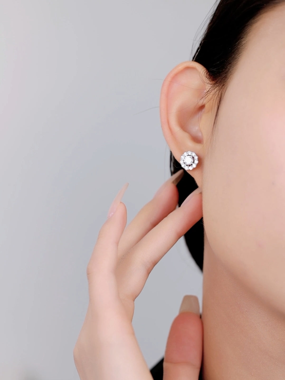 Solara 925 Silver Solitaire Earrings