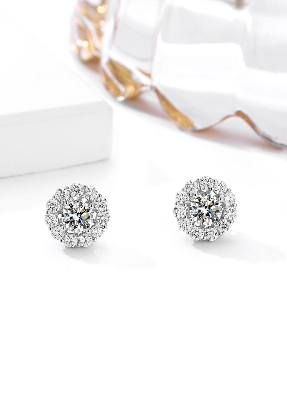 Solara 925 Silver Solitaire Earrings