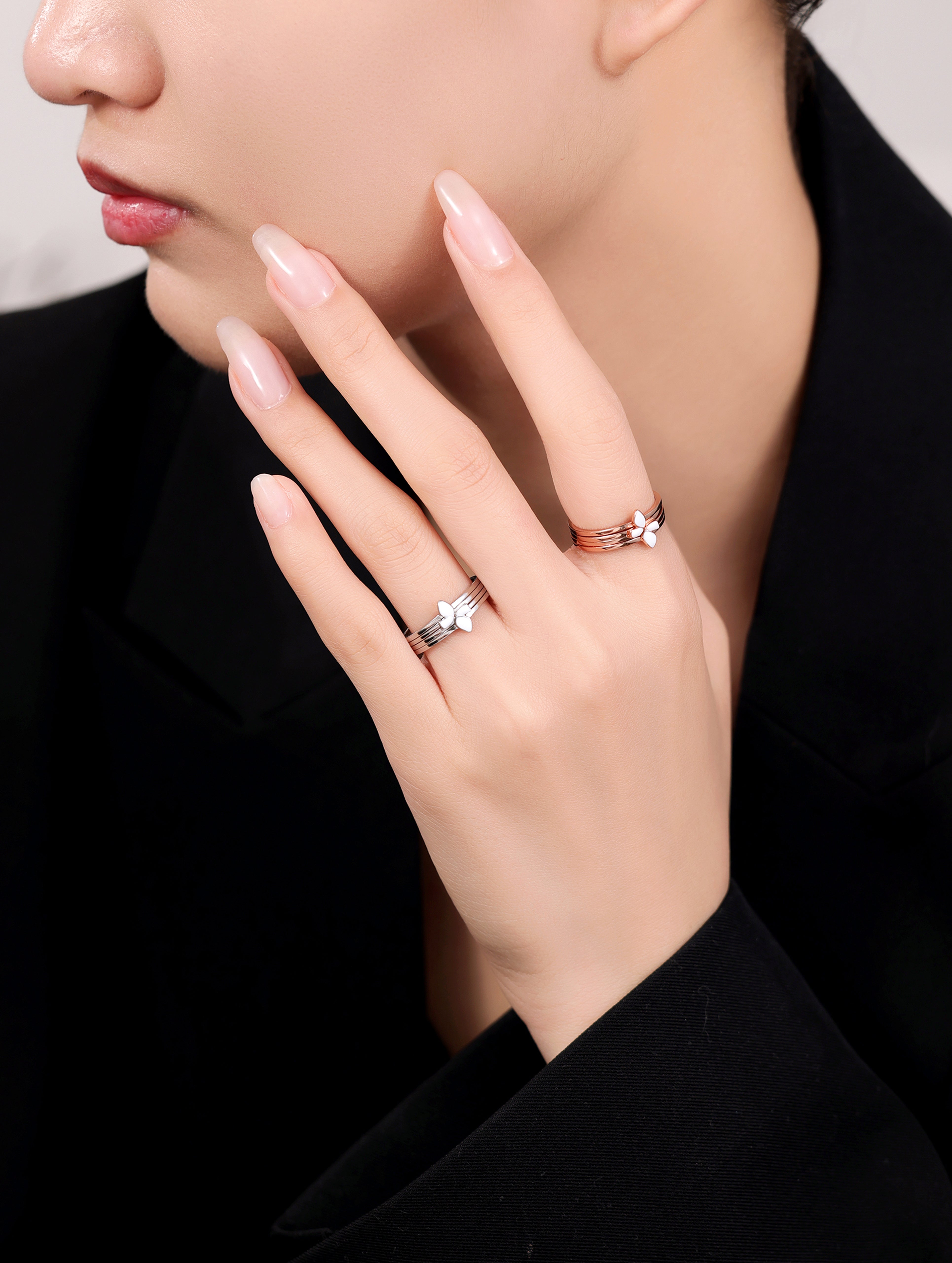 Mirabelle 925 Silver Butterfly Ring